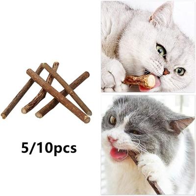5/10pcs Catnip Toys, Cat Chew Sticks, Cat Chew Sticks, Cat Teething Toys, Natural Wood Sticks, Dental Catnip Toys