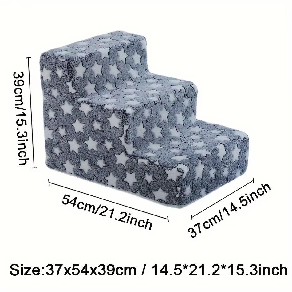 3/4 Pet Steps Foam Dog Secure Stairs Ramps Non-Slip Pet Star Steps for Protect Older Dog Pet with Joint Pain Sofa Bed Ladde Gift