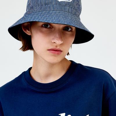CLOVE Stripe Bucket Hat (Dark Navy)