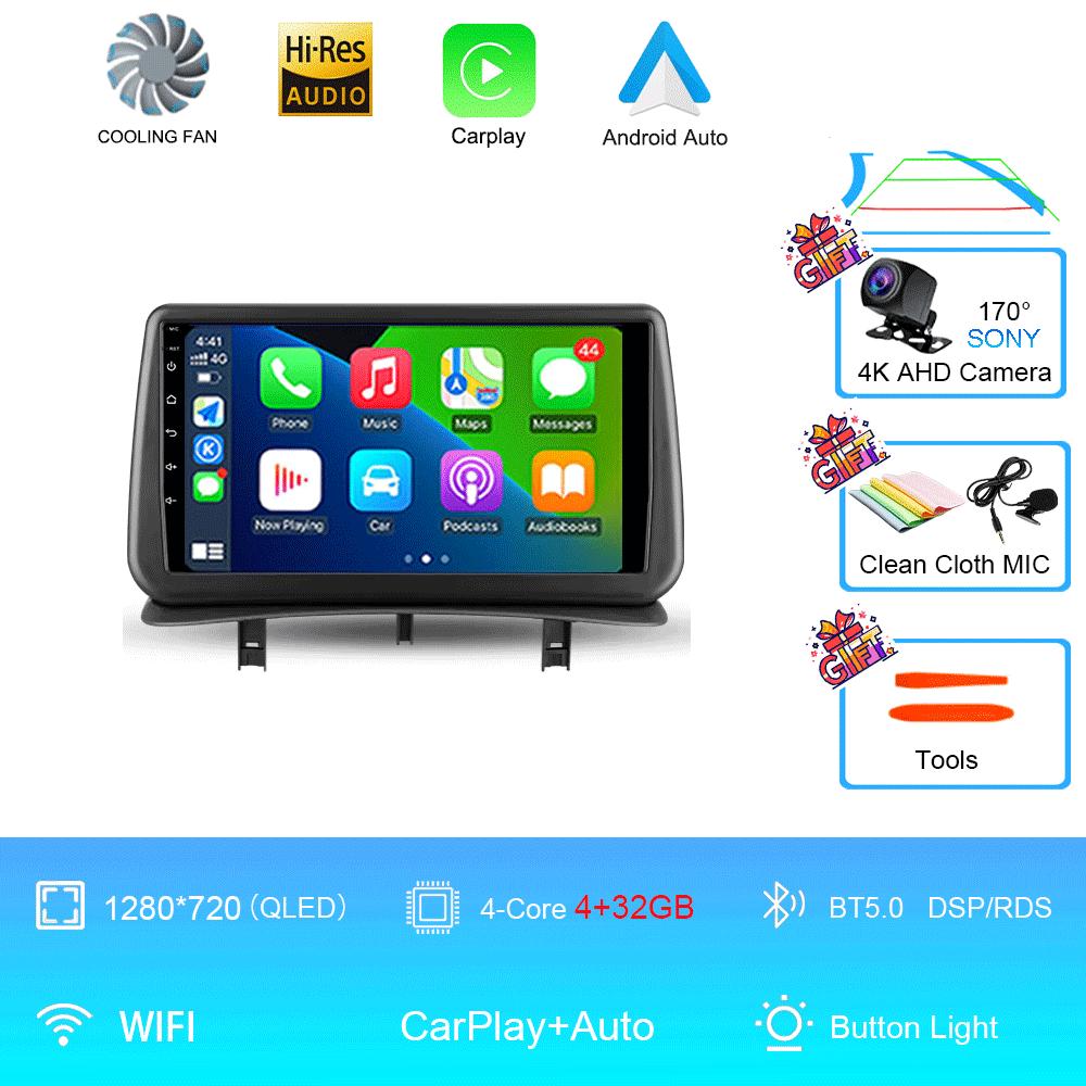 

Автомобильное радио Android 14 для Renault Clio 3 2005-2014 2K QLED Android мультимедийный видеоплеер GPS стерео CarPlay 4G+WIFI головное устройство CHINA