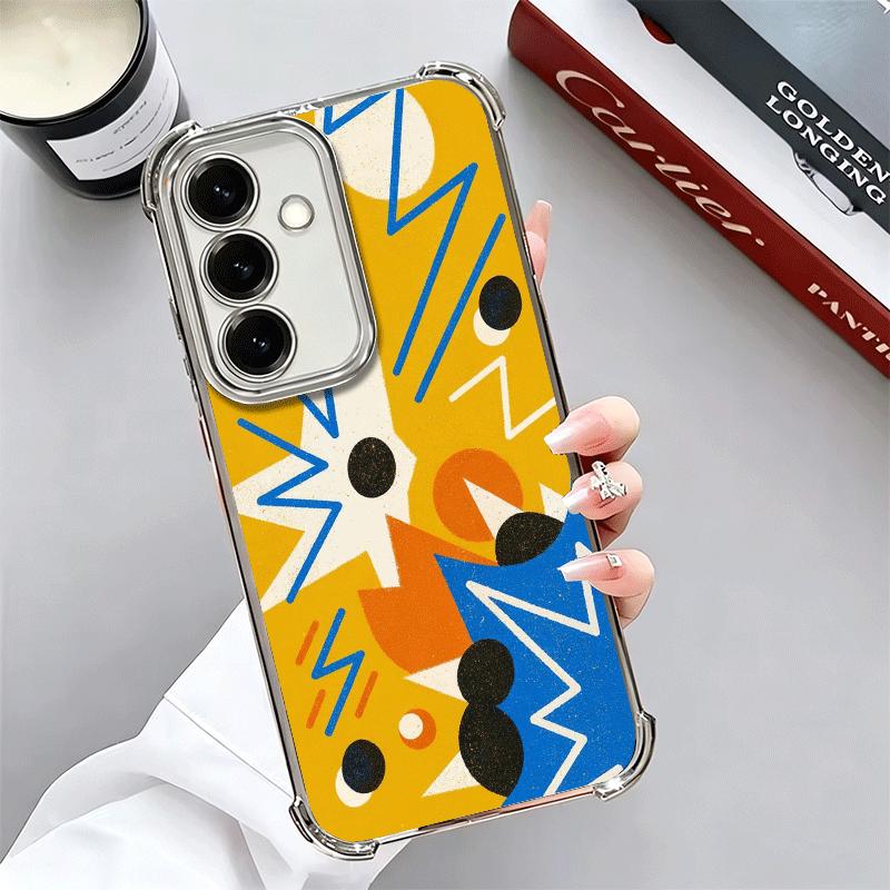 Abstract Geometry PopArt Desgin Soft Phone Case For Samsung A17 A27 A07 A37 A57 A16 A56 A15 A55 A14 A54 A13 A53 A26 A36 A25 A35