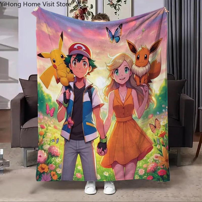 Charizard Pokemon Japan Cartoon Flannel Blanket Fluffy Children and Adults Sofa Plush Bedspread Throw Lunch Blanket for Sofa Bed