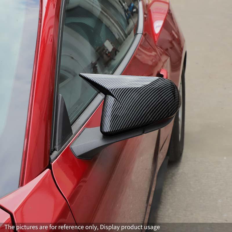 Dekorativ ram för bilens backspegel, skyddskåpa för Ford Mustang 2015 och uppåt med blinkerslampa, biltillbehör för exteriören, ABS-plast