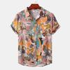 2022 Men's European Size Floral Short-Sleeve Hawaiian Beach Vacation Shirt