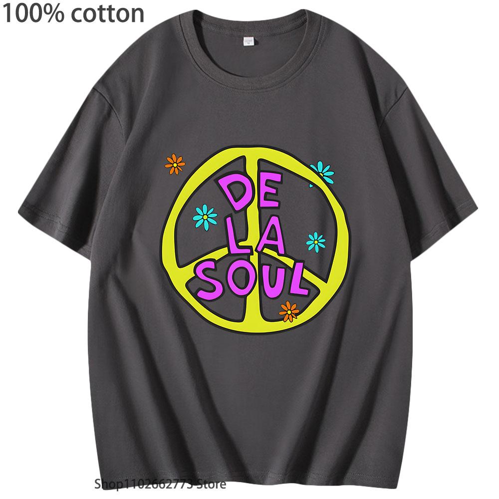 De La Soul Music T-shirts High Street Hip Hop Shirt Fashion Anime Tshirt 100% Cotton Streetwear Men Women Clothing Tops