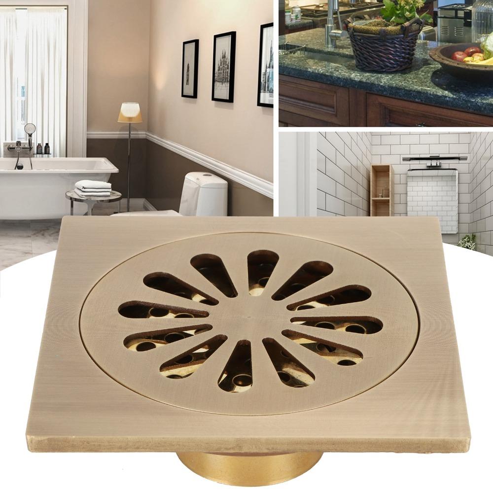 Copper Floor Drain Set Antique Floor Drain Easy Clean Shower Drain Outdoor Shower