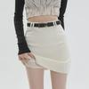 High-Waist Gray A-Line Skirted Shorts - Spring/Summer Women's Slim Fit Anti-Exposure Design