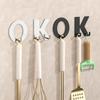 2Pcs/Set Wall Ok Heavy Duty Hooks with Hooks Stainless Steel Adhesive No Drill Waterproof Bathroom