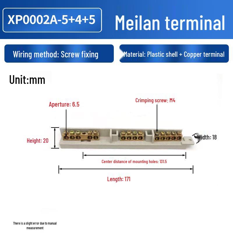 Merlan Two and Three-Section Neutral and Ground Terminals for PZ30 Distribution Boxes