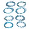 8 Rolls 0.6 3mm Aluminum Craft Wire Jewelry Beading Wire Craft Making Supplies Light Blue