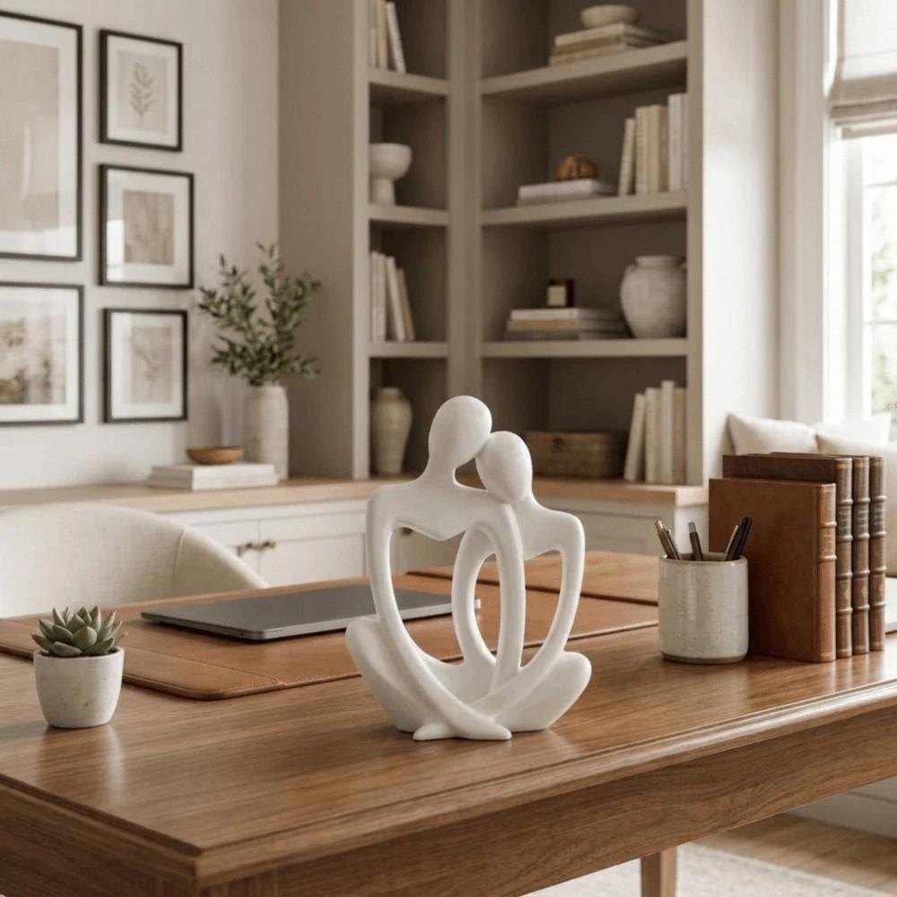 Minimalist Lovers Figure Table Figurines 3D Printed Abstract Sculpture Anniversary Gift