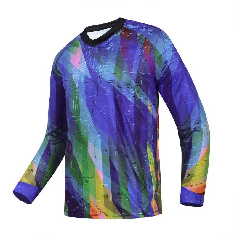 Men Women Cycling Jersey Long Sleeve Quick Dry UV Protection Mountain Bike Downhill Racing Shirt