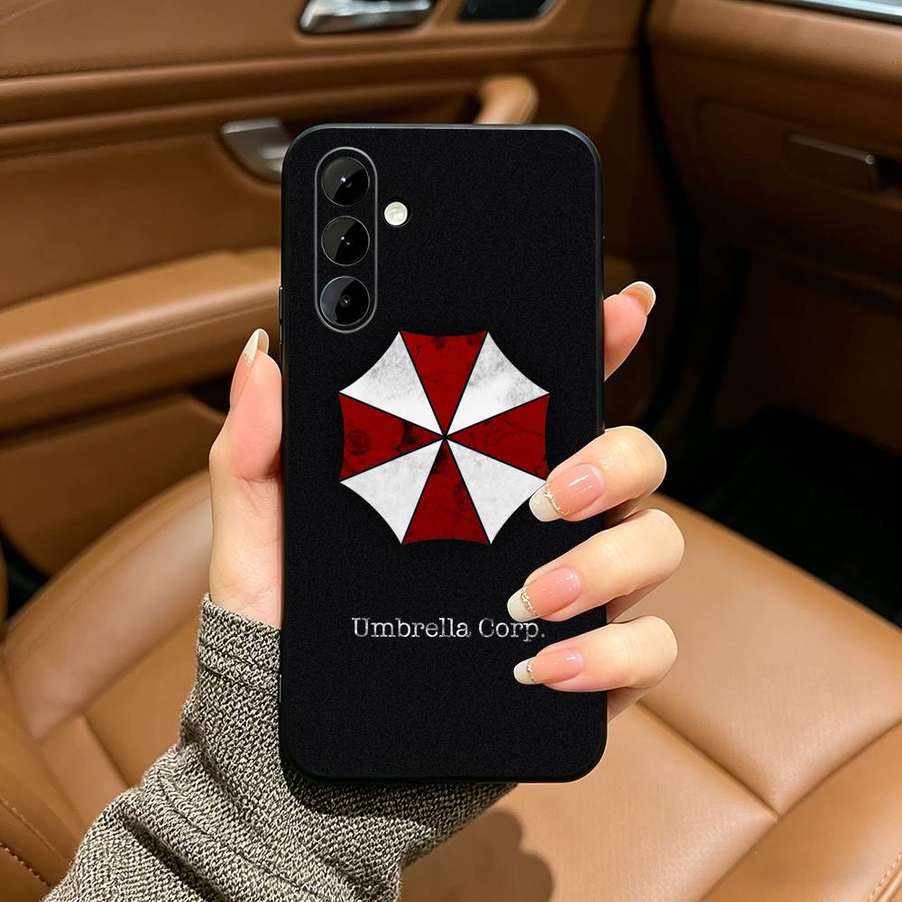 U-Umbrella -Corporation Black Soft Silicone Phone Case for Samsung Galaxy A73, A71, A72, A70, A53, A52, A51
