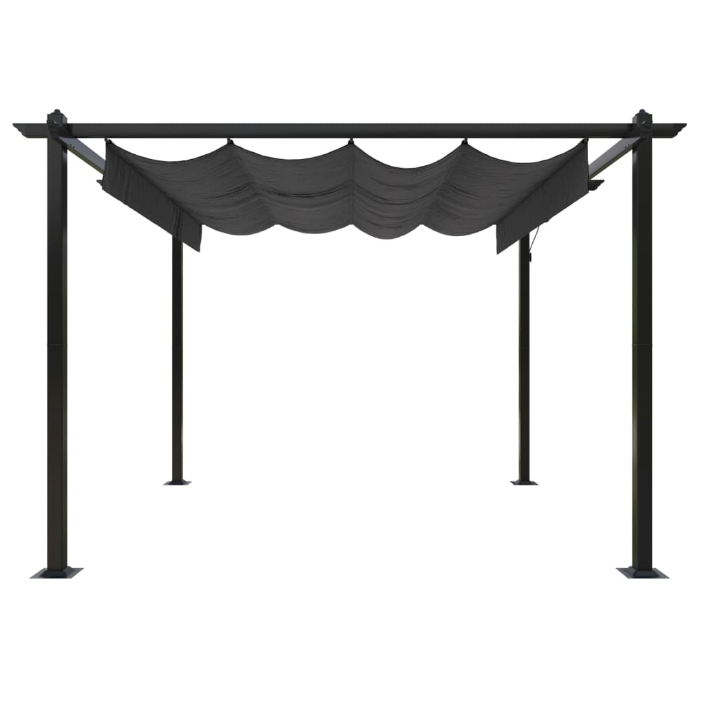 Pavilion with Extendable Roof 3x3 M Anthracite