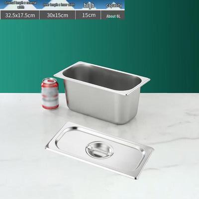 Bac alimentaire rectangulaire en acier inoxydable avec couvercle
