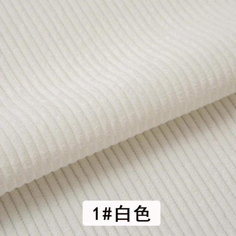 Corduroy Fabric Plain Medium Thick Strip Winter By The Meter for Clothes Bags Pant Shirts Sofa Sewing Soft Cloth Wearable Yellow