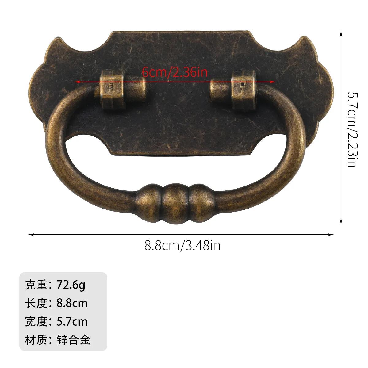 Европейский стиль антикварный шкаф ящик дверь пасторальный шкаф дверь ручка расстояние между отверстиями 61 мм