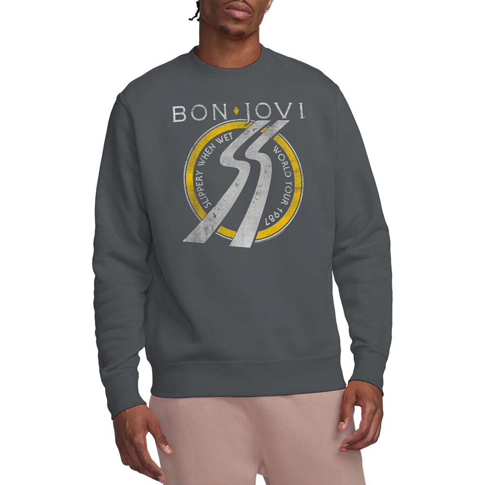 Bon Jovi Unisex Adult Slippery When Wet World Tour Sweatshirt