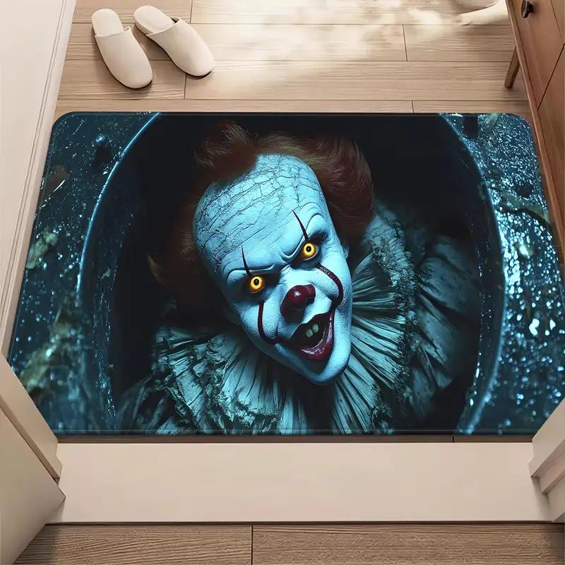 Durable Halloween Clown Series Floor Mats - Dirt-Resistant Doormats