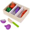 BABIBO Chesele Simulation Fruit Breakfast Play Home Wooden Toys Children's Kitchen Play Home Cooking Toys