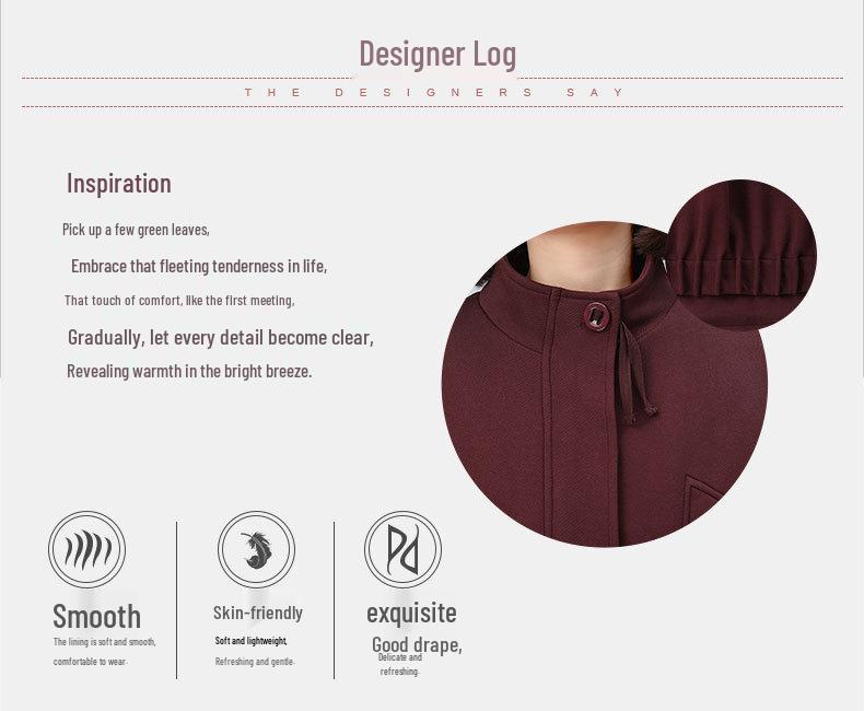 Women's Petite Stand-Up Collar Thickened Coat - 2024 Autumn/Winter Fashionable Loose Fit Casual Top