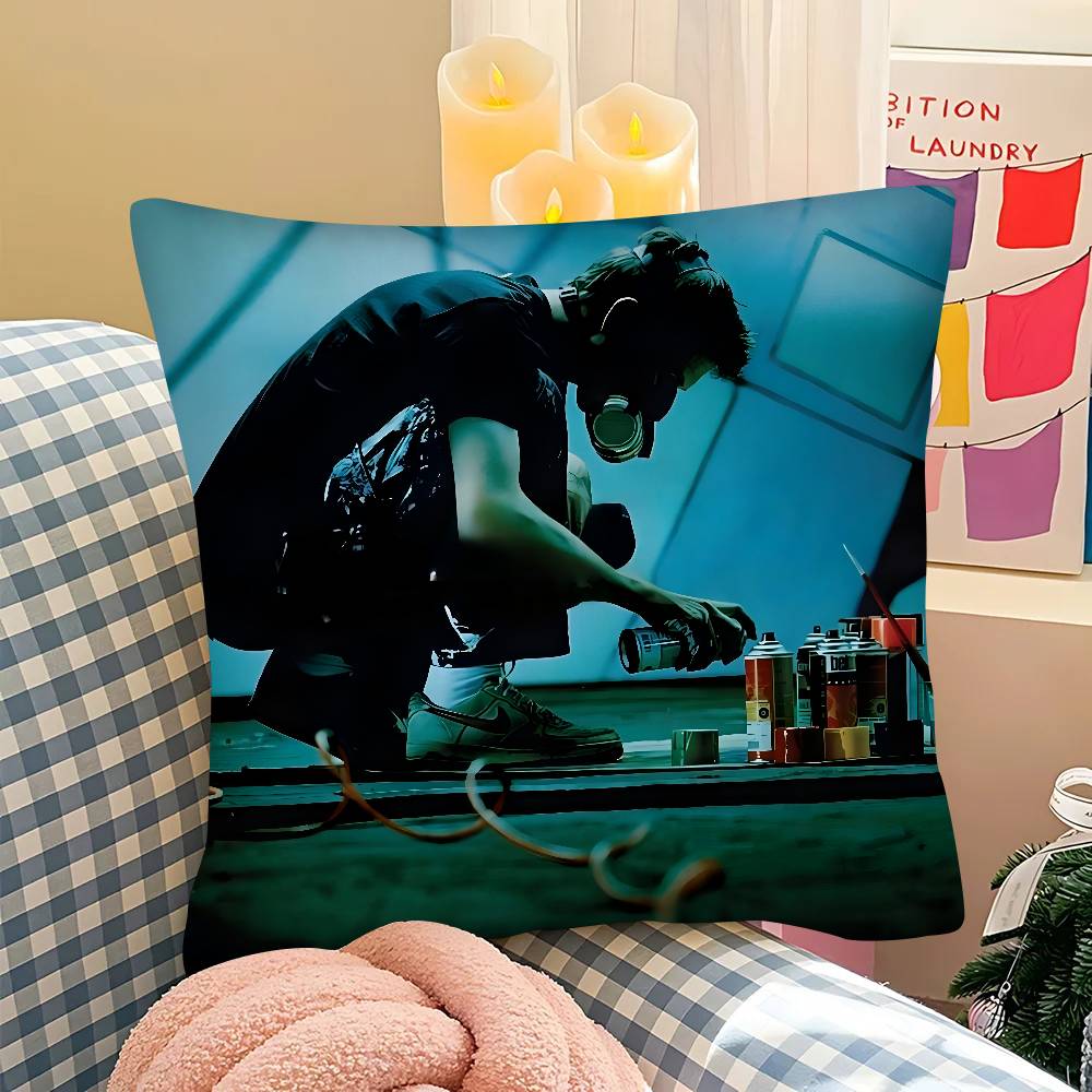 Rock Band L-Linkin Cool P-Park Kissenbezug Quadratisches Kissen Schlafzimmer Sofa Freizeit Komfortkissen Auto Wohnzimmer Heimdekoration