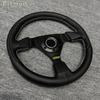 13-inch 330mm Flat White Stitched Racing Car Drifting SP Steering Wheel, Suitable for Gaming and Simulation PCD 70MM