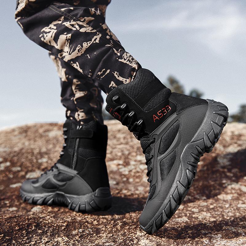Lightweight Desert Tactical Boots Men Outdoor Boots Jungle Combat Boots Shoes Non-Slip Wear Resistant Hiking Boots