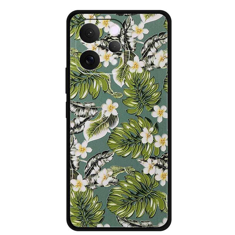 For Vivo S50 5G Case 3D Emboss Flower Black Silicone Soft Back Cover Case For Vivo S50 2025 Phone Case 6.59" Coque V2528A Fundas
