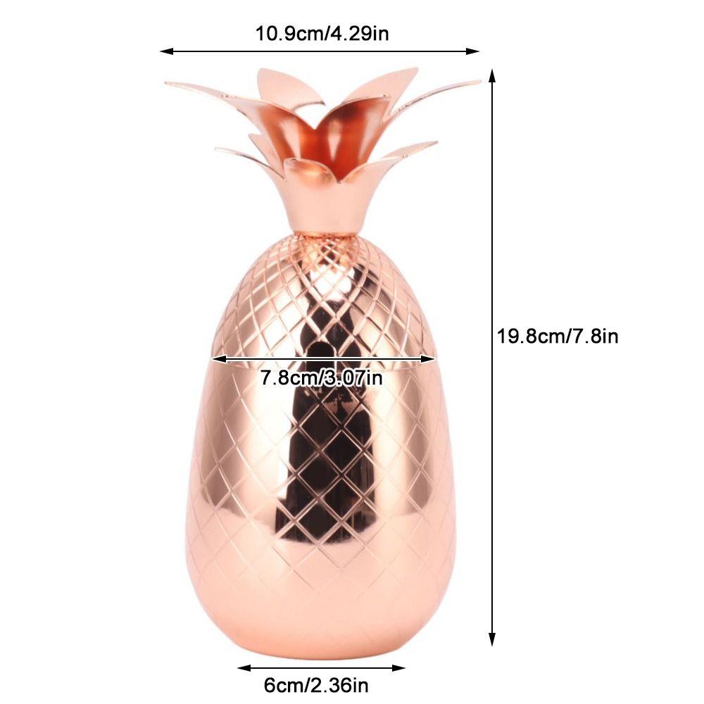 500ml Cocktail-Shaker-Becher Polierte Glatte Oberfläche Ananas-Cocktailbecher Party