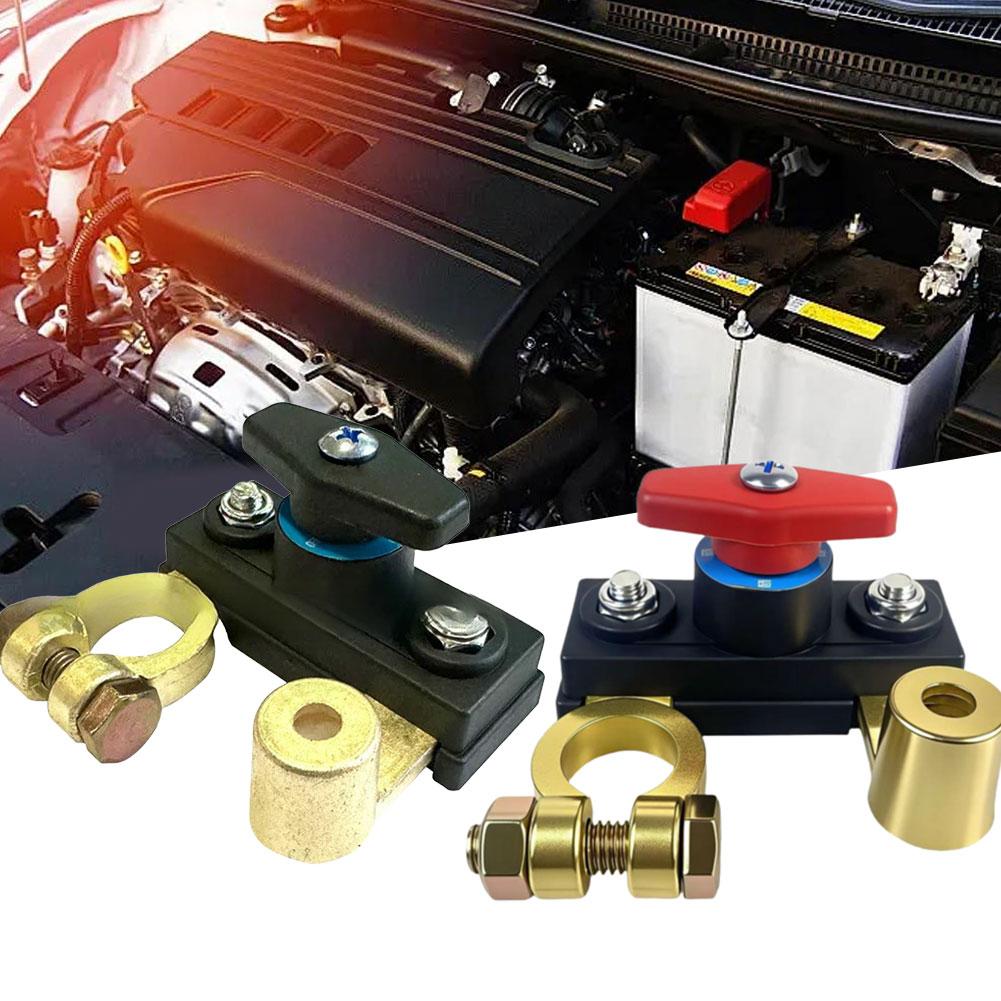 Car Battery Disconnect Isolator Cut Off Switch 12V 24V Universal Battery Terminal Anti-Leakage Switch Battery Disconnect Switch