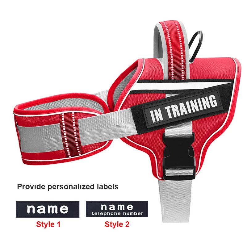 Reflective Nylon Personalized Dog Harness Adjustable Harness for Small Medium Large Dogs No Pull Dog Harness for Dropshipping