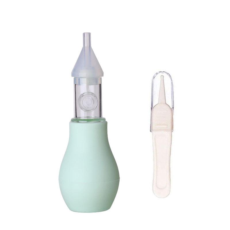 Aspirateur Nasal Bébé Nettoyeur de Mucus Bébé Pince à Crottes Type à Pression Manuelle Anti-Reflux Ensemble de Nettoyage Congestion Nasale