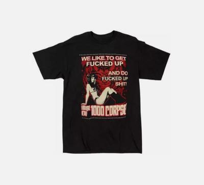 House Of 1000 Corpses Horror Movie T-Shirt Black Unisex Vintage
