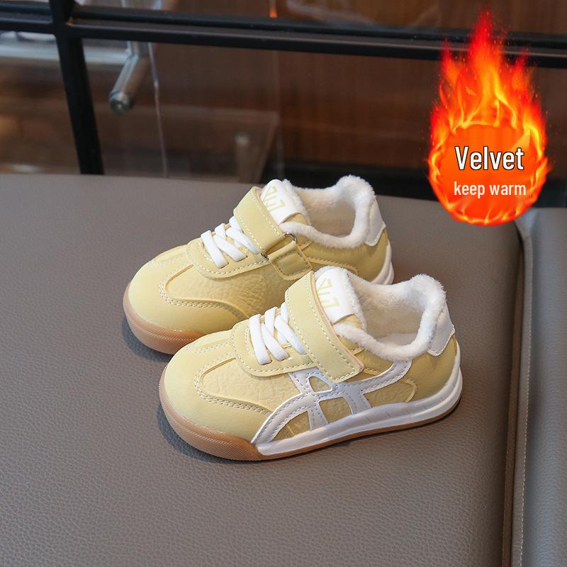2025 Autumn/Winter Velvet Kids' Sports Shoes - Forrest Gump Style for Girls (1-6 Years)