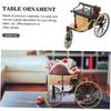 1/12 Scale High Simulation Retro Cycle Rickshaw Model Beautiful Easy Assembly Vintage Bike Model Mini Tricycle Decoration for Home