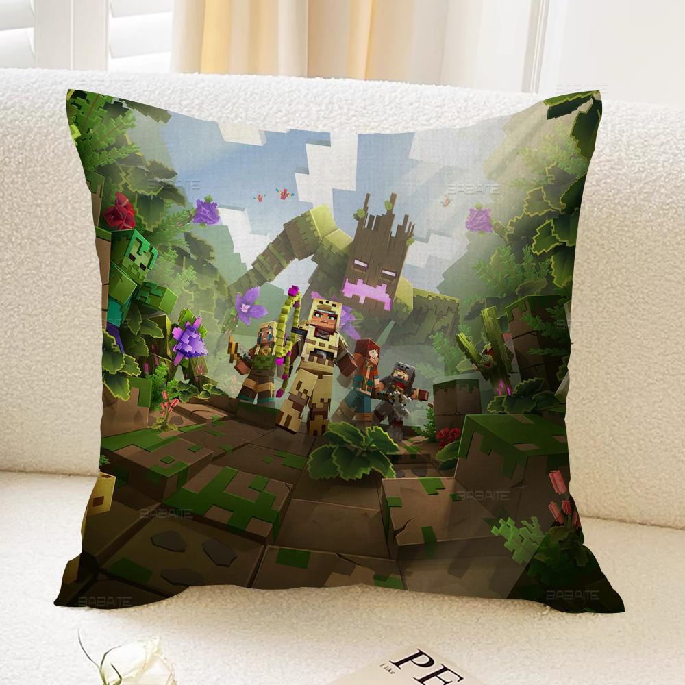 Game MC Wolf Ocelot Pig Ghast Pillow Cover Sofa Cushion Cover Home Room Decoration Children Gift