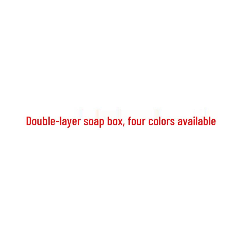 

Japanese Double-Layer Plastic Soap Dish with Lid for Bathroom 10.7*7.7*2.5CM покинуть белый