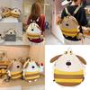 Mochila Infantil com Design de Cachorro Abelha Desenho Animado Fofo Com Pingente de Pelúcia Para Uso Escolar e de Viagem