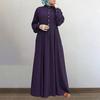 GMXIA Stile Tempo Libero Primaverile Cardigan Retrò Girocollo Abito a Svasatura Larga per Donna