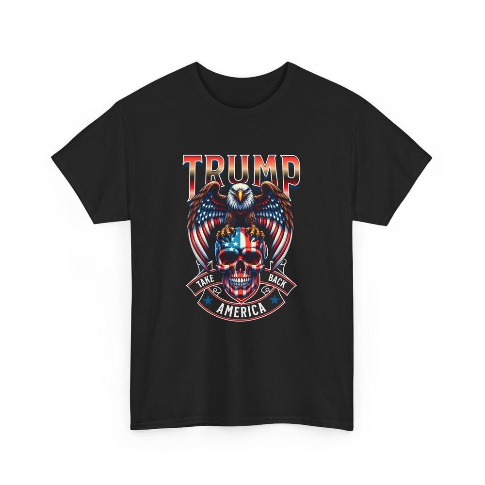 Proud to Be American T-Shirt | Wear Your Colors with Pride | Trump bold skull
