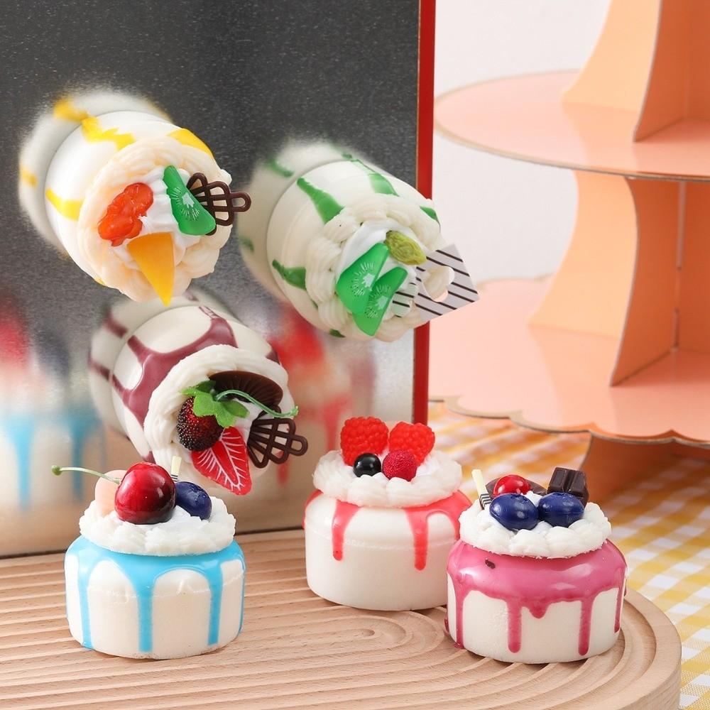 Soft Cake Squeeze Toy Cartoon Refrigerator Magnets New Mochi Squish Foam Toy For Stress Relief