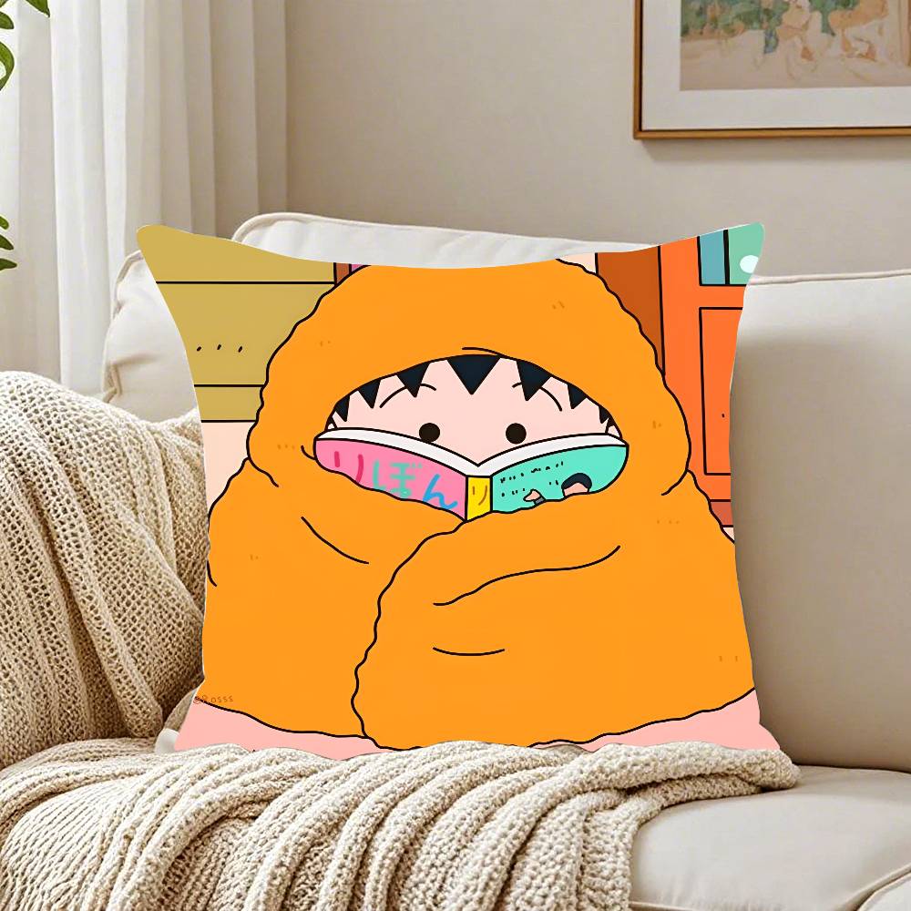 Cherry Maruko-chan Pillow Case Pattern Printed Pillowcase for Living Room Sofa Cushion Cover & Bedroom Decor
