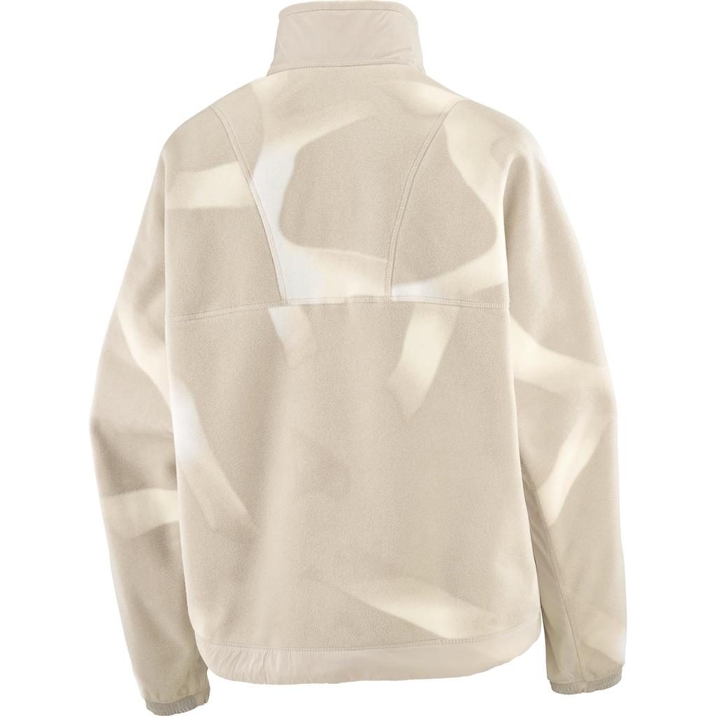 Salomon Chroma Cropped Stand Collar Warm Short Hiking Soft Fleece Sweatshirt Women tops C28456