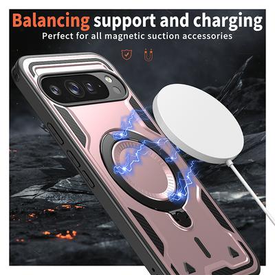 Für Pixel 9 Pro XL Handyhülle mit magnetischem drehbarem Magsafe-Ständer A16 Fallschutzschale