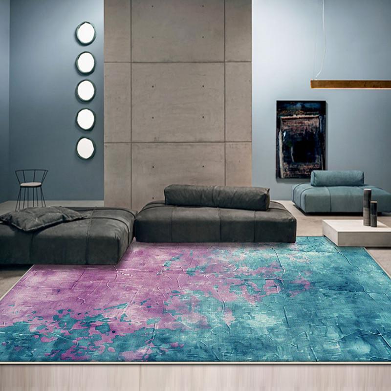Tmavě modrý abstraktní koberec obývací pokoj snadno čistitelný dekorace pod pohovku stolní koberečky velká plocha ložnice šatna podložka na podlahu protiskluzová