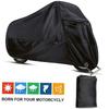 Black Waterproof Motorcycle Cover: Heat Absorbing, Silk Polyester, Outdoor Electric Vehicle Cover for Rainy Season