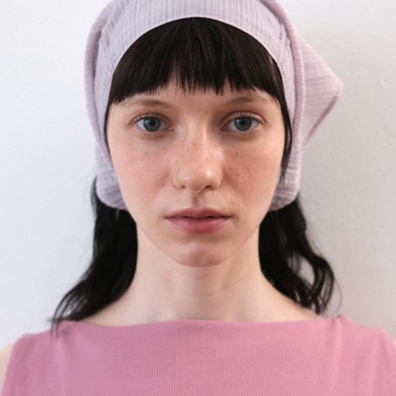 ne Page Stripe Pin-Tuck Scarf (lavender)