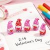 Mini Gnome Figurines Set for Hide And Seek Game Valentines Day Heart Gnomes Red Pink Unique Home Table Decor Romantic Gifts