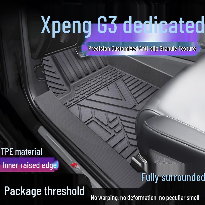 

Xiaopeng G3/G3i TPE Floor Mats - Full Coverage, Waterproof, Anti-dirty Carpets with Door Sill Protection Single Layer Upgrade